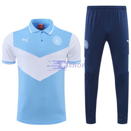 Polo Manchester City 2022/2023 Kit Azul/Blanco