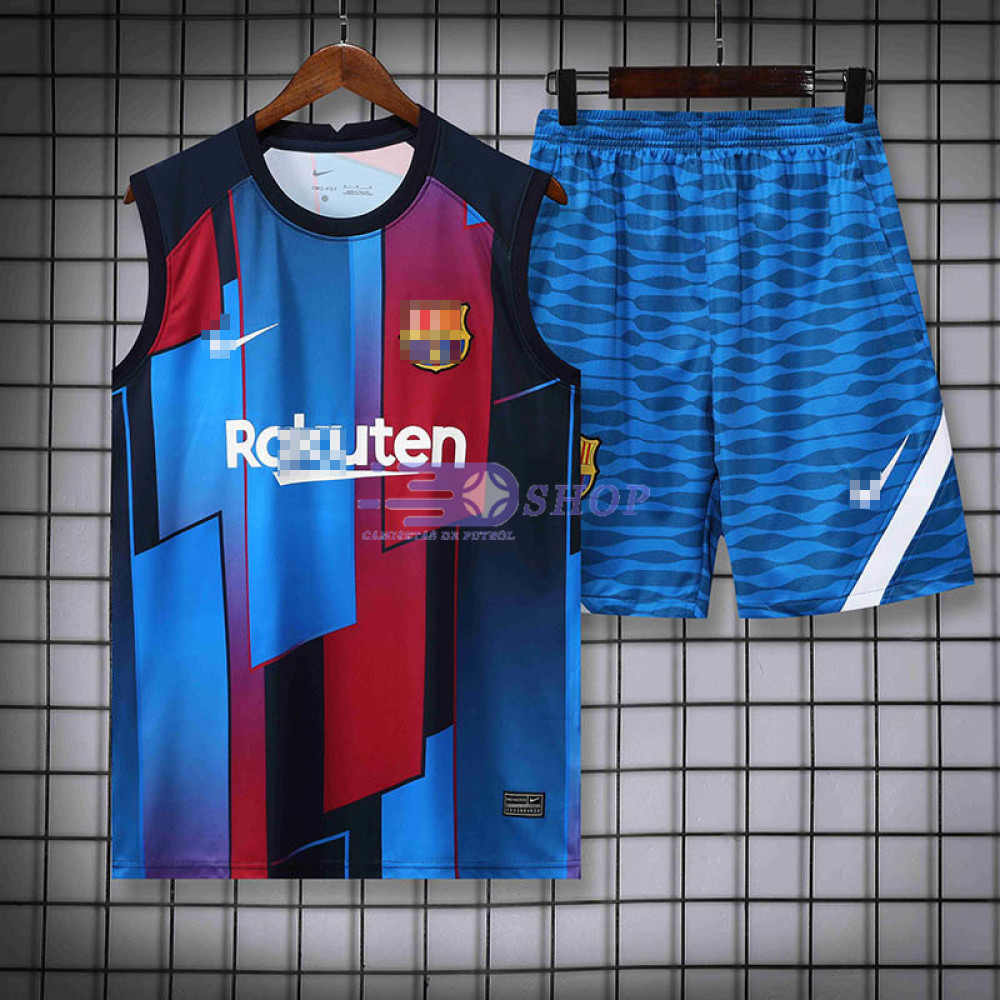 Camiseta de Entrenamiento Barcelona Sin Mangas 2022/2023 Kit Azul/Rojo