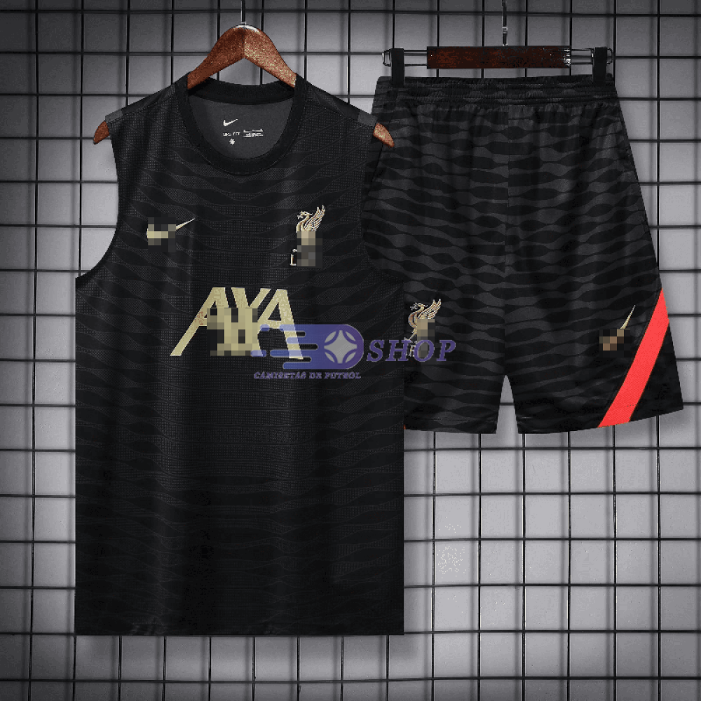 Camiseta de Entrenamiento Liverpool Sin Mangas 2022/2023 Kit Negro