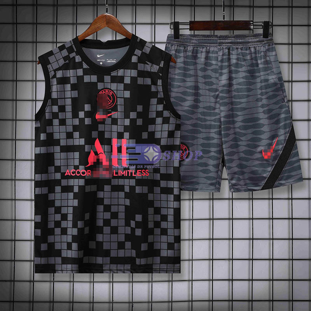 Camiseta de Entrenamiento PSG Sin Mangas 2022/2023 Kit Negro/Gris