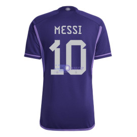 Camiseta Messi 10 Argentina 2ª Equipación 2022 Mundial 3 Estrellas
