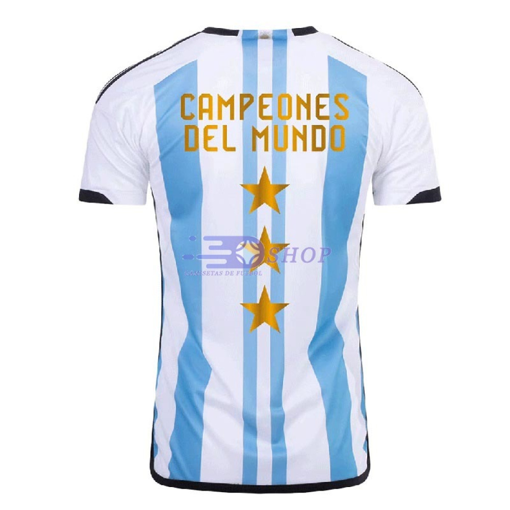 Camiseta Argentina 1ª Equipación 2022 3 Estrellas Campeones del Mundo