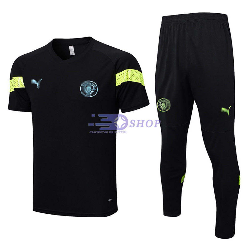 Camiseta de Entrenamiento Manchester City Negro 2022/2023 Kit