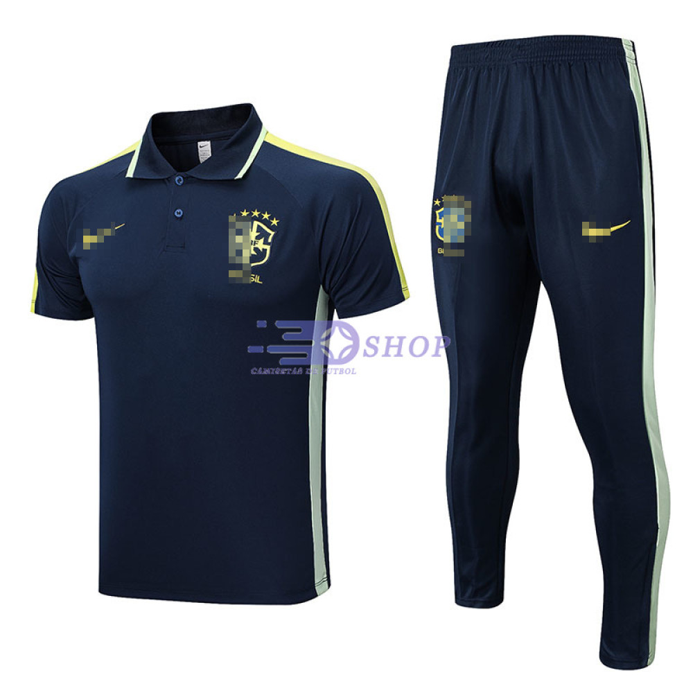 Polo Brasil Azul Marino/Amarillo 2022 Kit