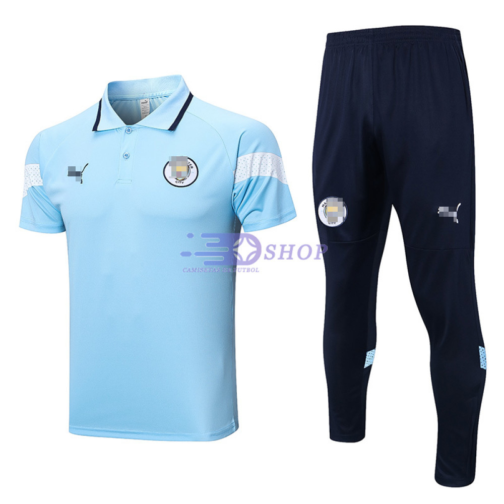 Polo Manchester City Azul Claro 2022/2023 Kit