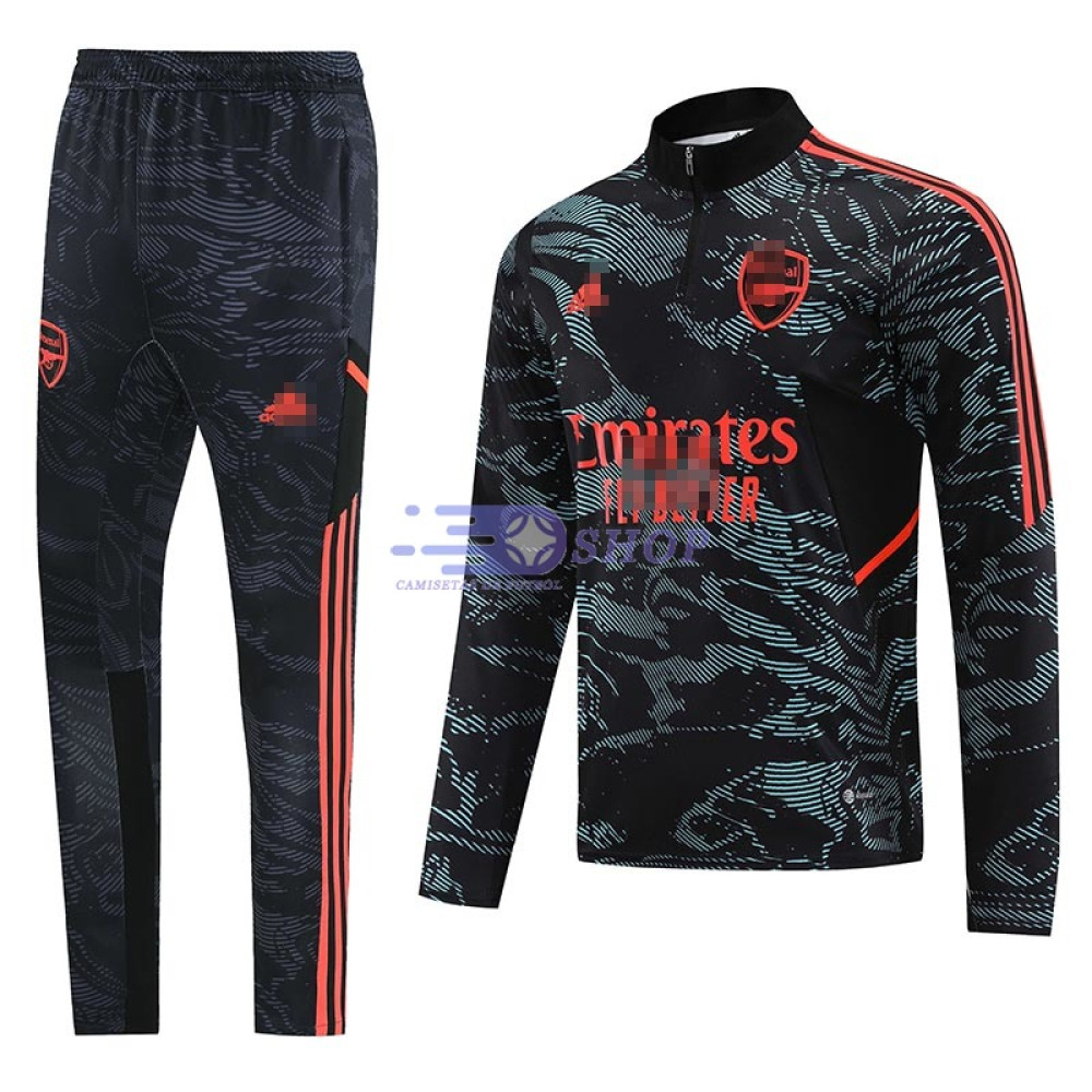 Sudadera De Entrenamiento Arsenal Negro/Azul 2022/2023 Kit