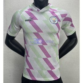 Camiseta Manchester City 2023/2024 Blanco/Morado/Verde Pre-Match (EDICIÓN JUGADOR) 