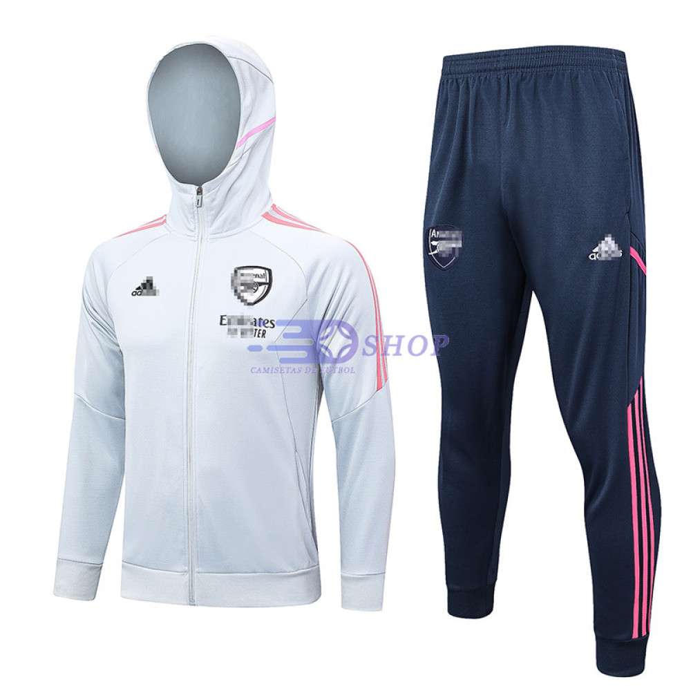 Chandal Con Capucha Arsenal Gris Claro 2023/2024