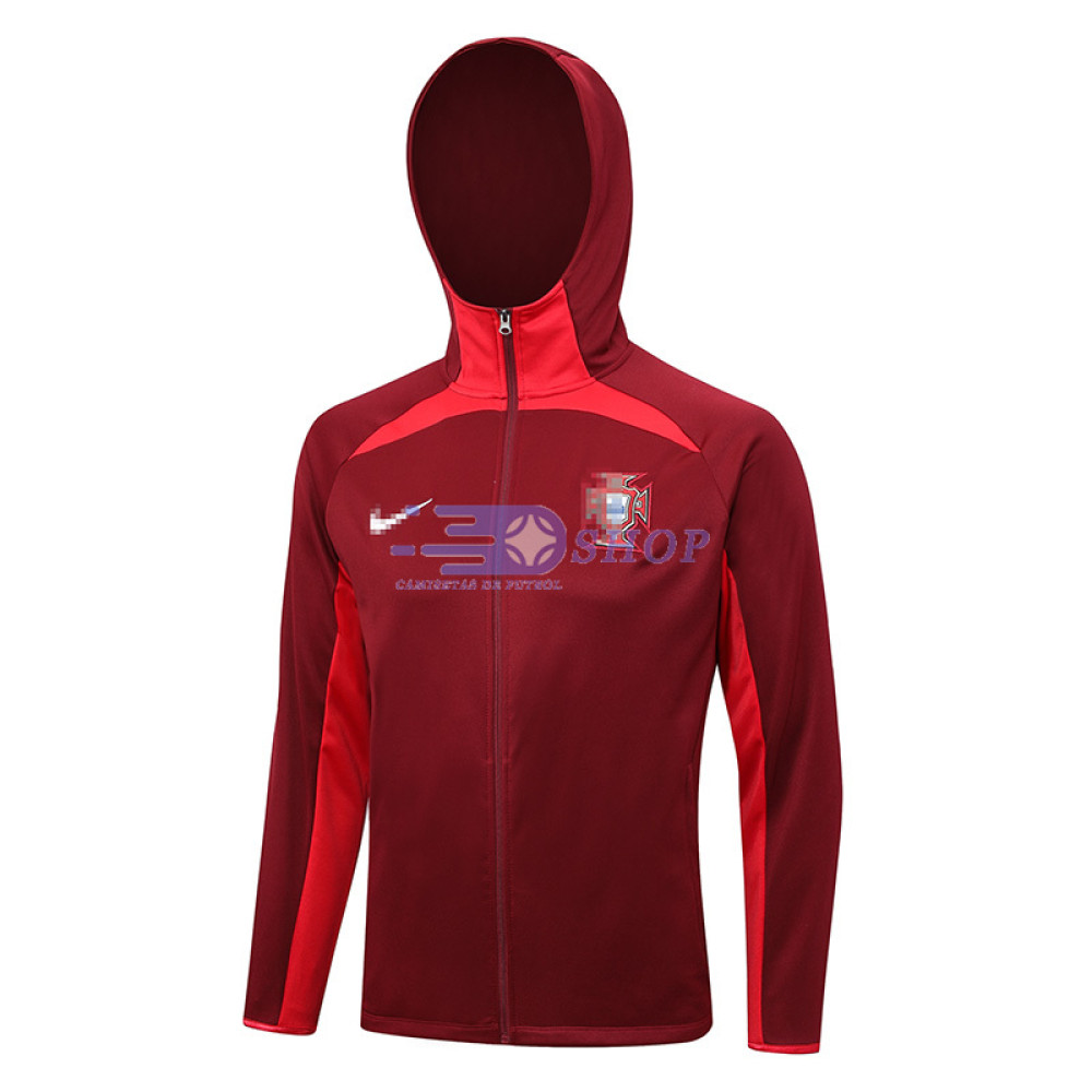 Chaqueta Con Capucha Portugal Rojo 2023