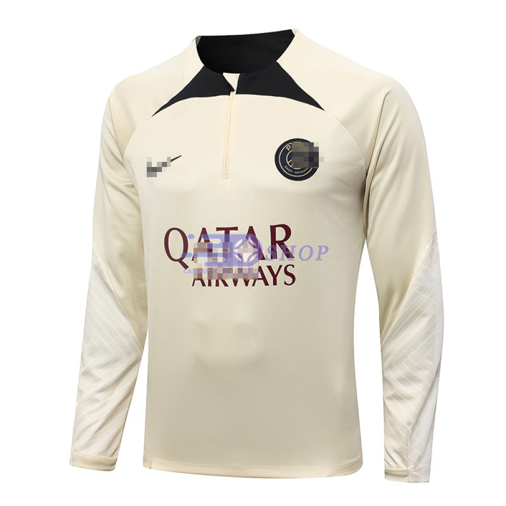 Sudadera De Entrenamiento PSG Beige 2023/2024