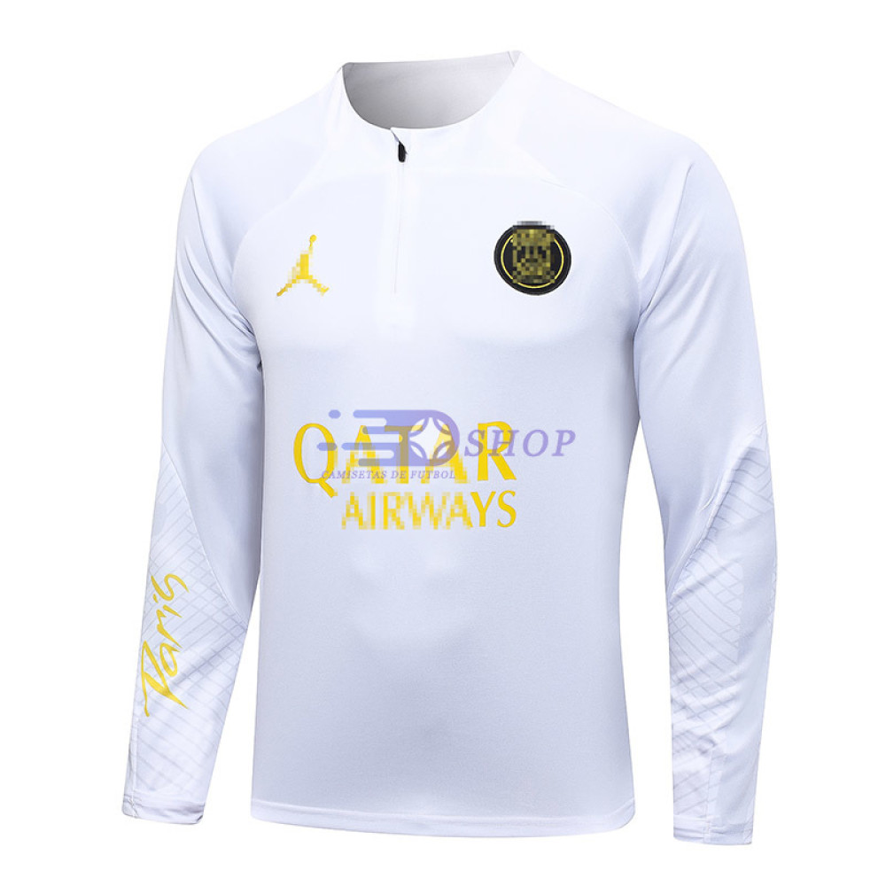 Sudadera De Entrenamiento PSG Blanco/Amarillo 2023/2024