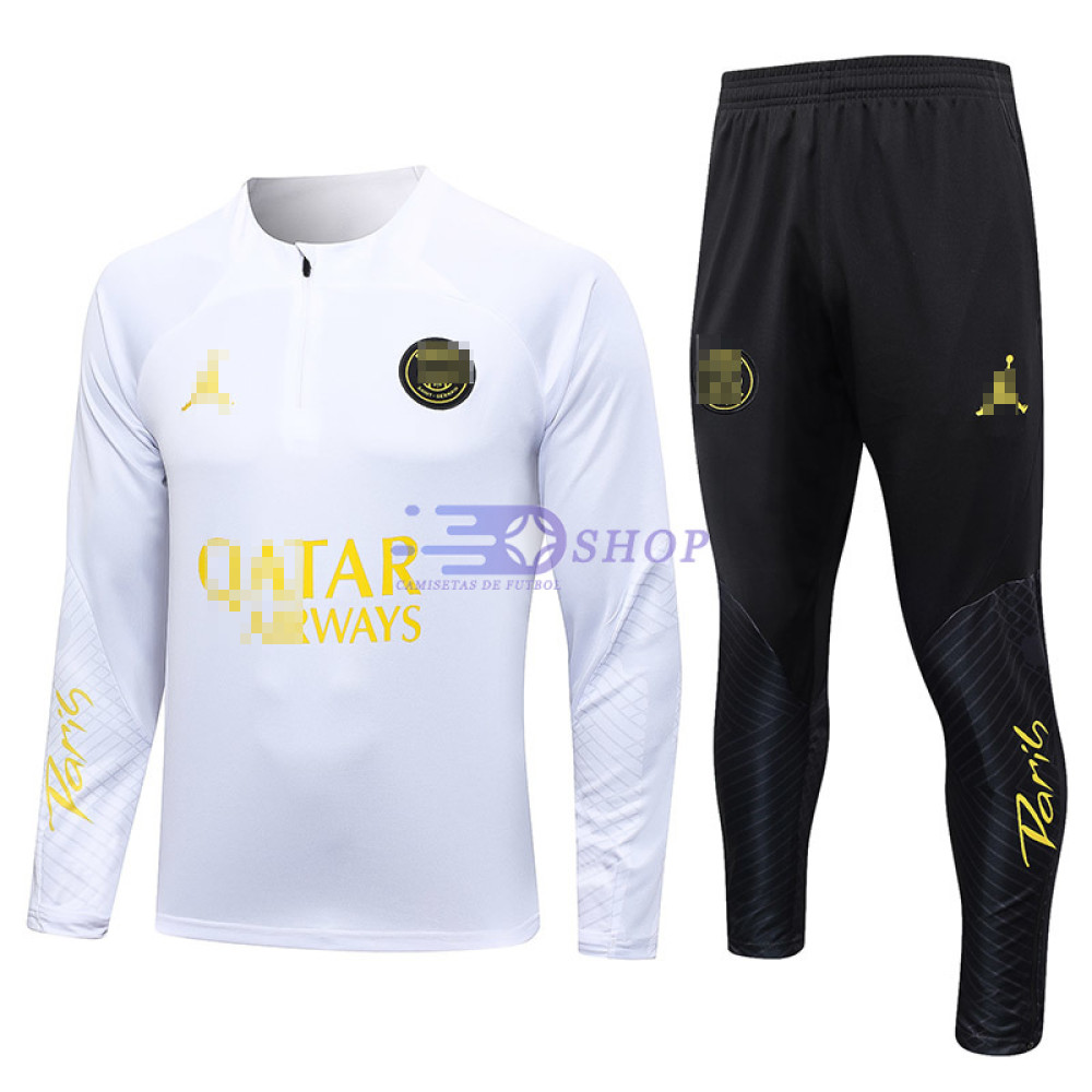 Sudadera De Entrenamiento PSG Blanco/Amarillo 2023/2024 Kit