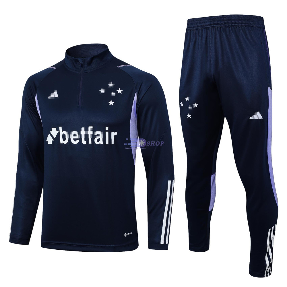 Sudadera De Entrenamiento Cruzeiro Azul Marino 2023/2024 Kit