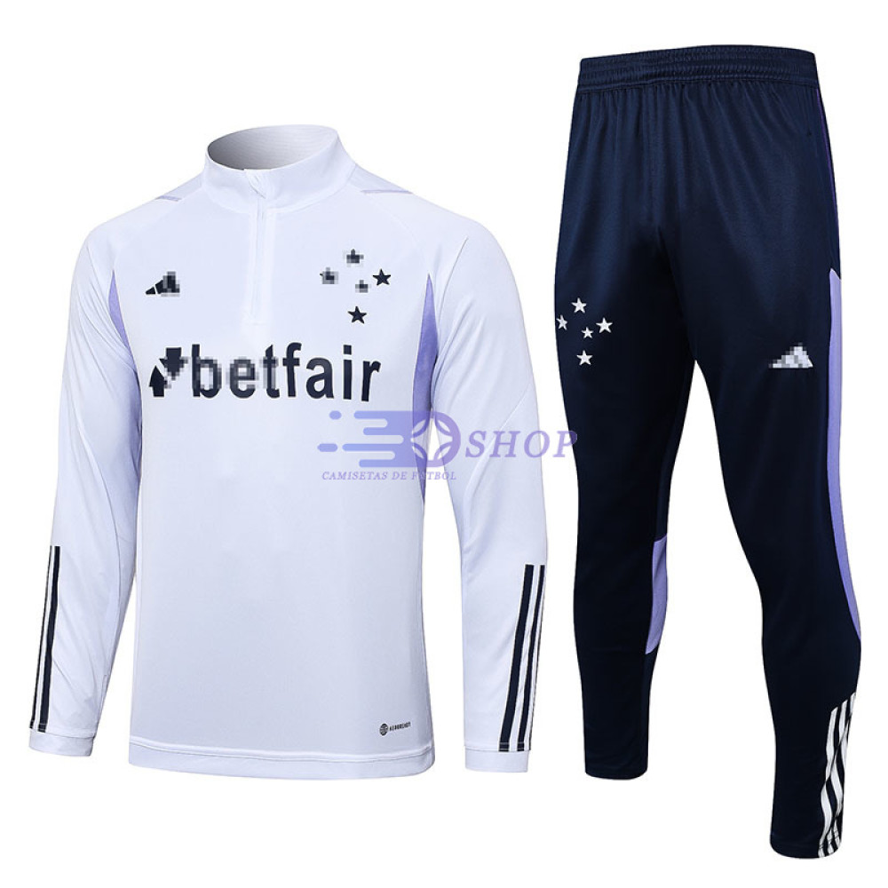 Sudadera De Entrenamiento Cruzeiro Blanco 2023/2024 Kit