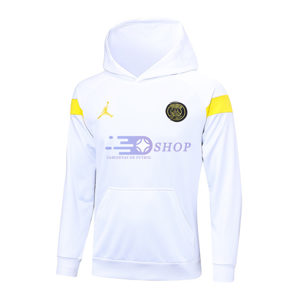 Sudadera De Entrenamiento PSG Con Capucha Blanco/Amarillo 2023/2024