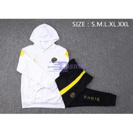 Sudadera De Entrenamiento PSG Con Capucha Blanco/Amarillo 2023/2024 Kit