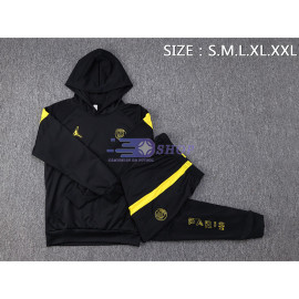 Sudadera De Entrenamiento PSG 2023/2024 Con Capucha Negro/Amarillo