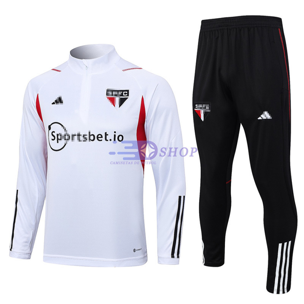 Sudadera De Entrenamiento São Paulo Blanco 2023/2024 Kit