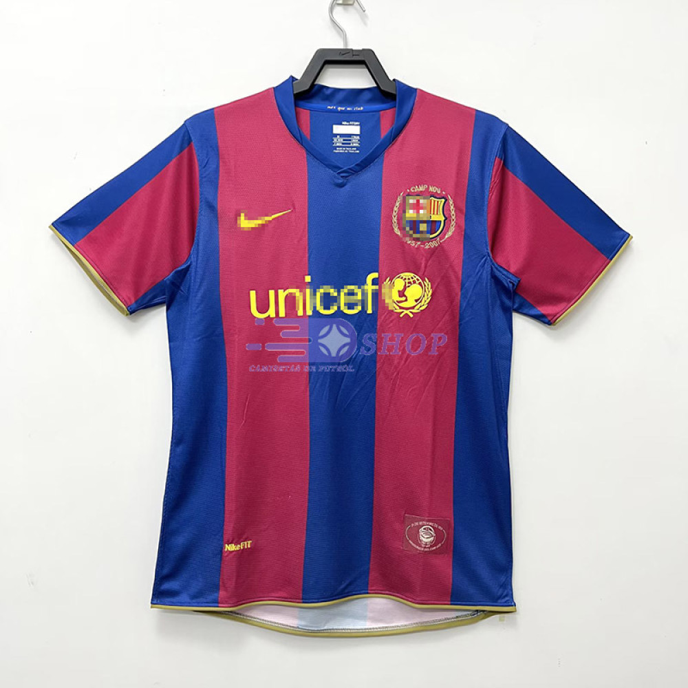 Camiseta Barcelona 07/08 1ª Equipación Retro