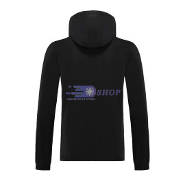 Cortavientos Con Capucha Flamengo Negro 2023/2024