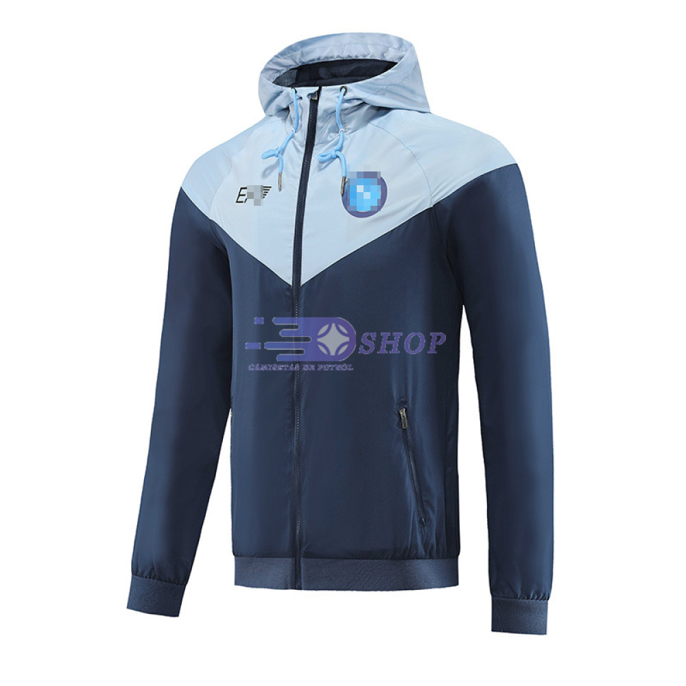 Cortavientos Con Capucha Napoli Azul 2023/2024