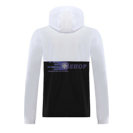 Cortavientos Con Capucha São Paulo Blanco/Negro 2023/2024