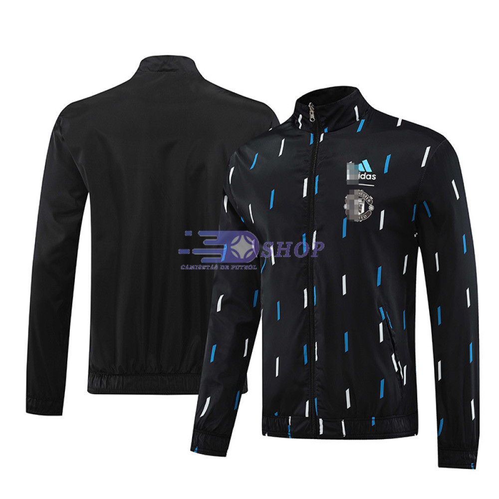 Cortavientos de Doble Cara Manchester United Negro 2023/2024