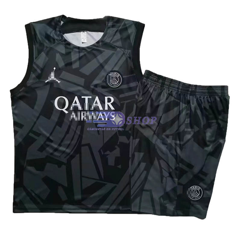 Camiseta de Entrenamiento PSG Sin Mangas Negro 2023/2024 Kit