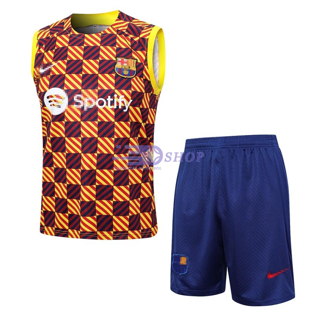 Camiseta de Entrenamiento Barcelona Sin Mangas Amarillo 2023/2024 Kit