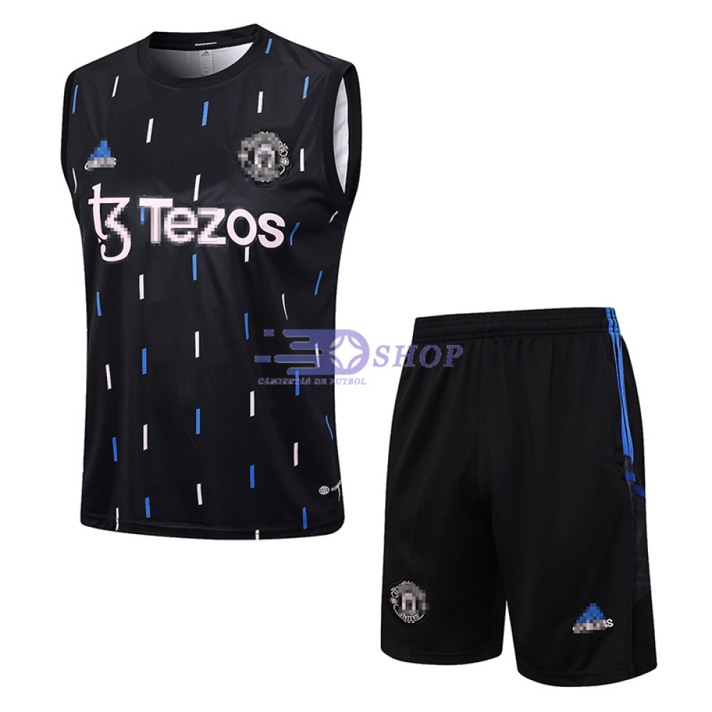 Camiseta de Entrenamiento Manchester United Sin Mangas Negro 2023/2024 Kit