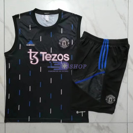 Camiseta de Entrenamiento Manchester United Sin Mangas Negro 2023/2024 Kit