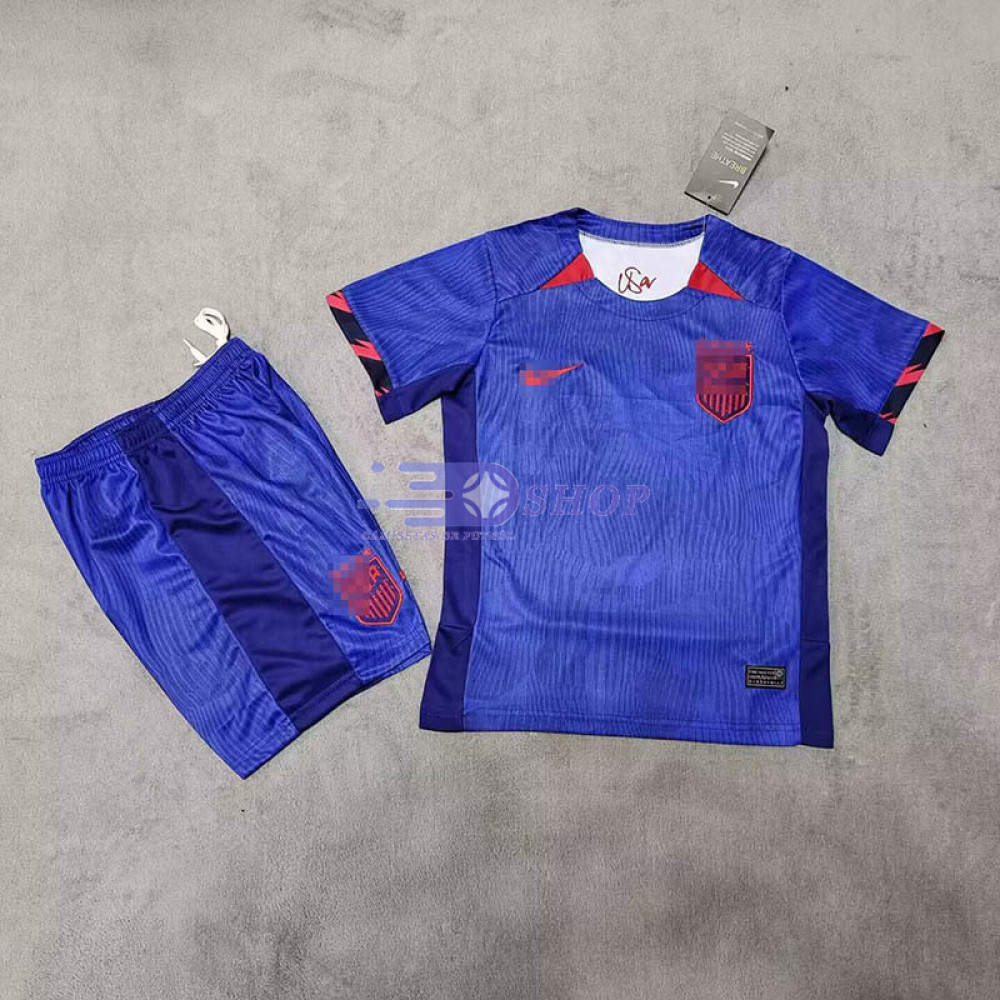 Camiseta EE.UU. 2023 Segunda Equipación Copa Mundial Femenina Niño Kit