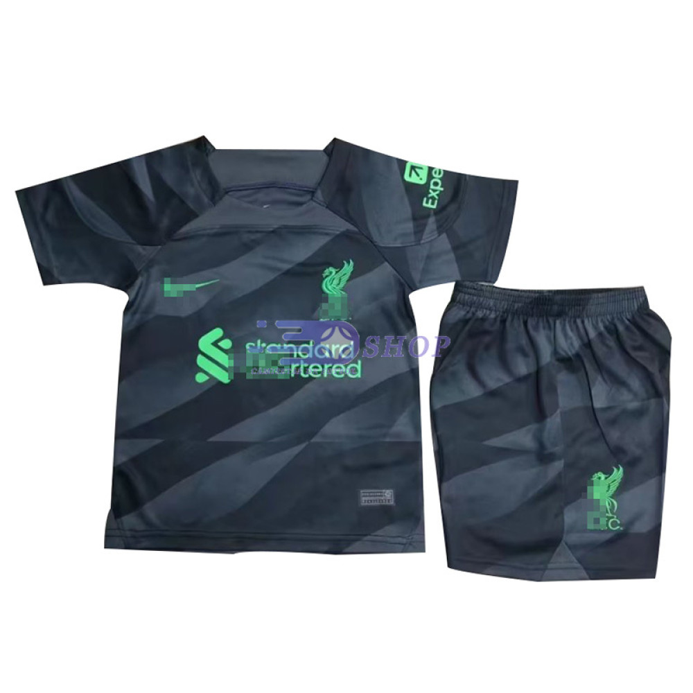 Camiseta De Portero Liverpool 2023/2024 Negro Niño Kit