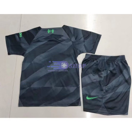 Camiseta De Portero Liverpool 2023/2024 Negro Niño Kit