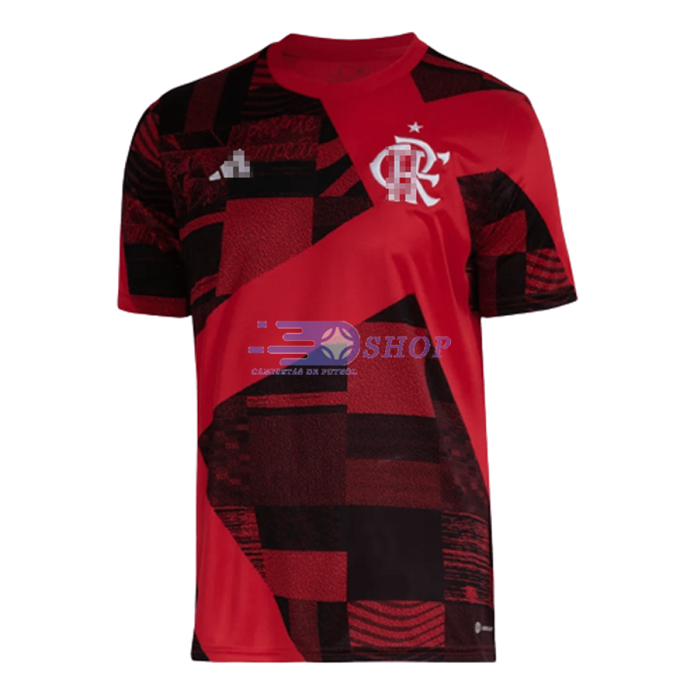 Camiseta Flamengo Pre-Match Rojo/Negro 2023/2024