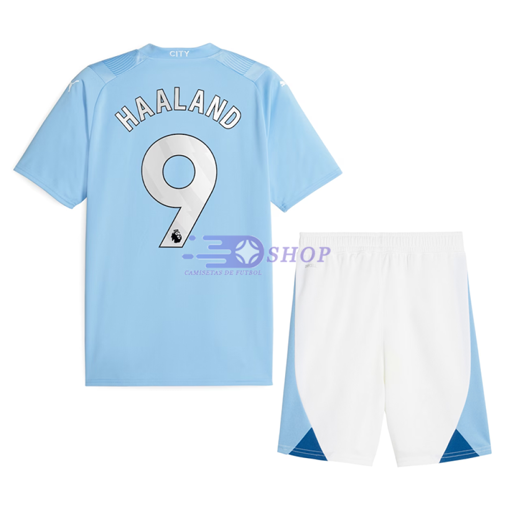 Camiseta Haaland 9 Manchester City 2023/2024 1ª Equipación Niño Kit