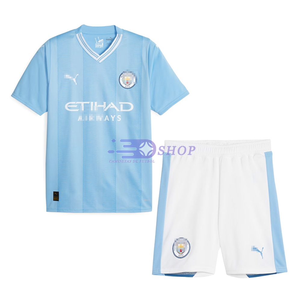Camiseta Manchester City 2023/2024 1ª Equipación Niño Kit