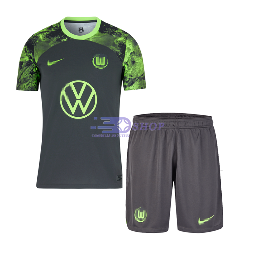 Camiseta VfL Wolfsburgo 2023/2024 2ª Equipación Niño Kit