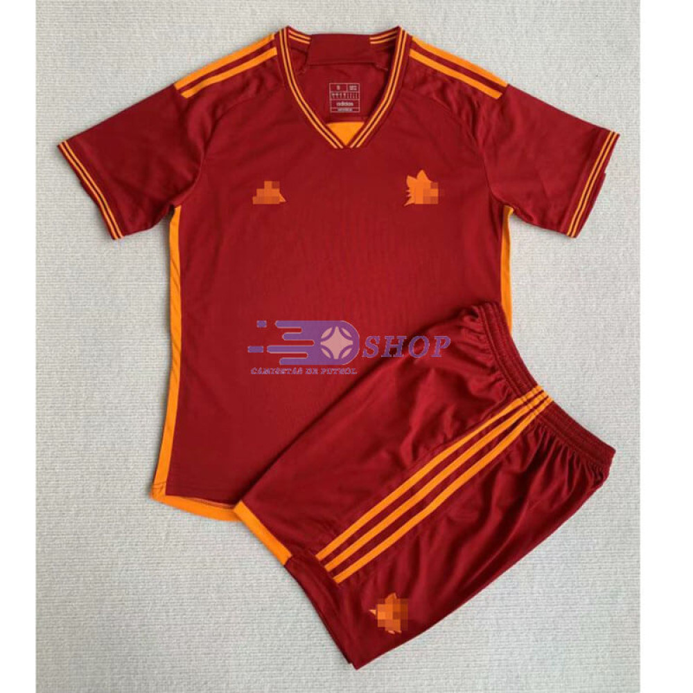 Camiseta AS Roma 2023/2024 1ª Equipación Niño Kit