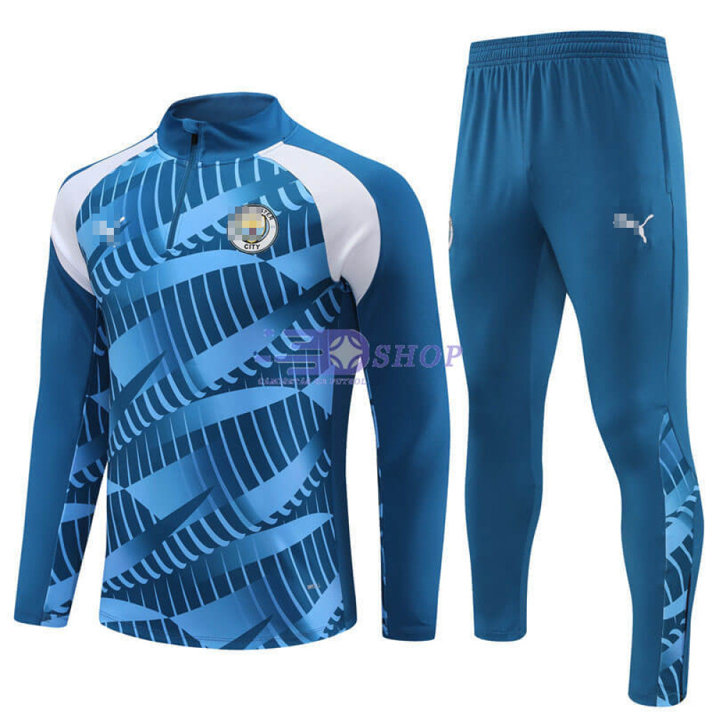 Sudadera de Entrenamiento Manchester City Azul/Blanco 2023/2024 Kit