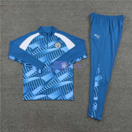 Sudadera de Entrenamiento Manchester City Azul/Blanco 2023/2024 Kit