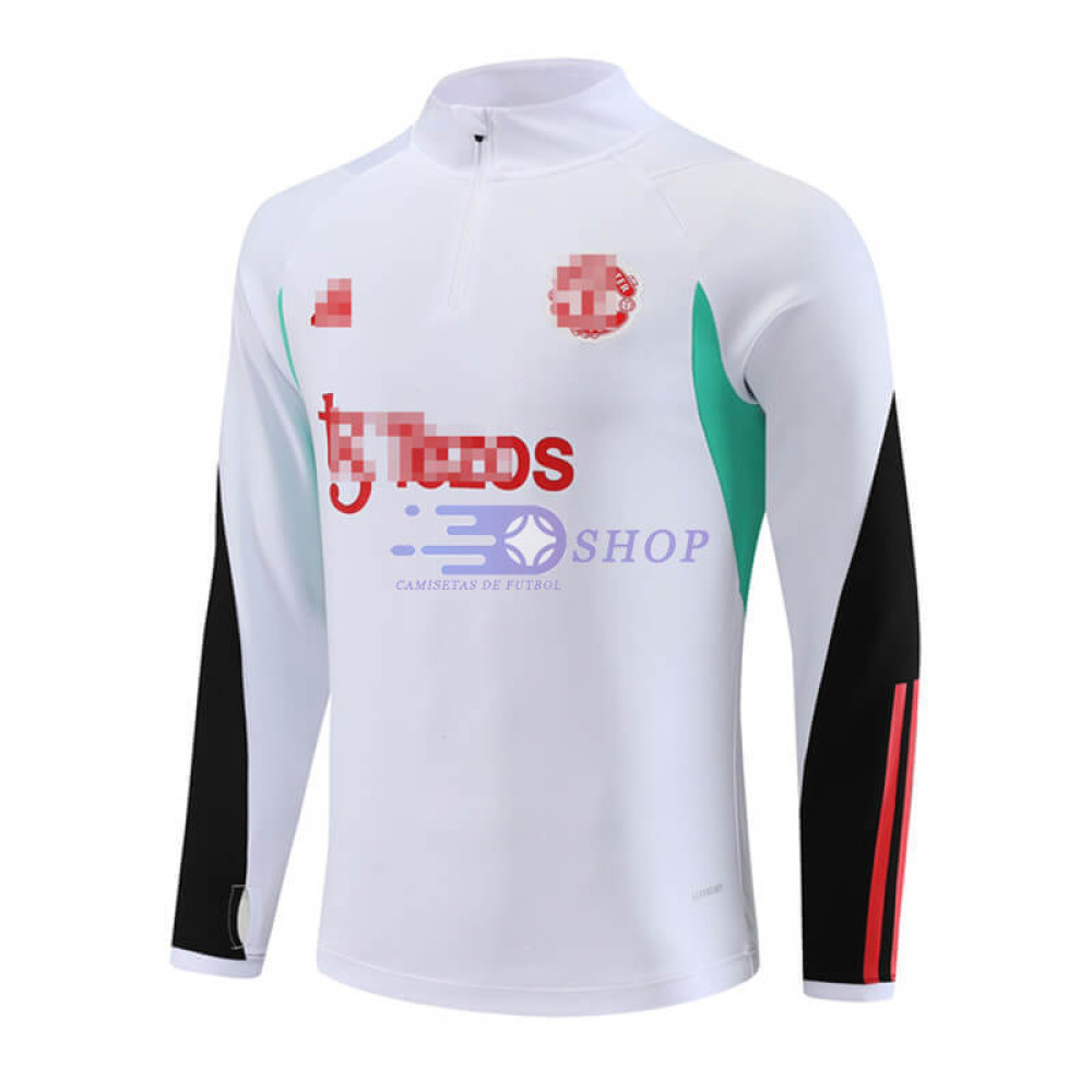 Sudadera de Entrenamiento Manchester United Blanco/Verde 2023/2024