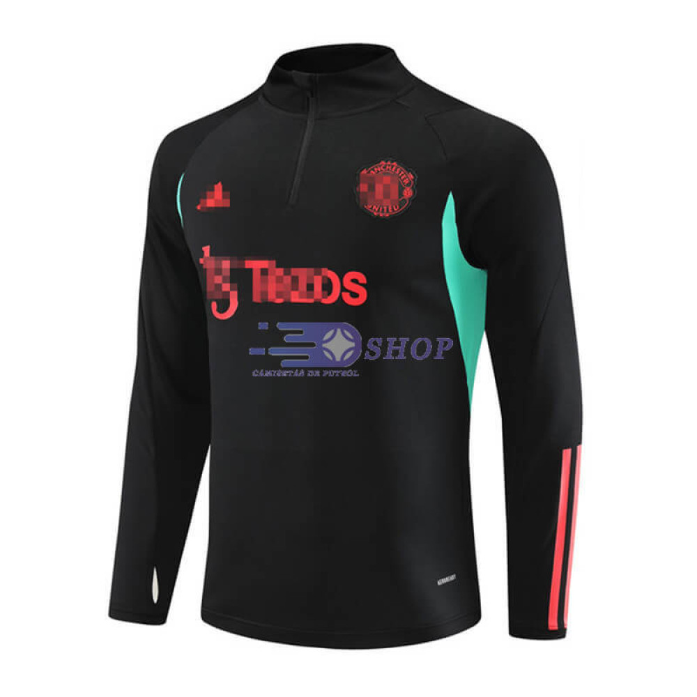 Sudadera de Entrenamiento Manchester United Negro/Verde 2023/2024