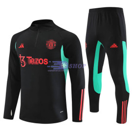Sudadera de Entrenamiento Manchester United Negro/Verde 2023/2024