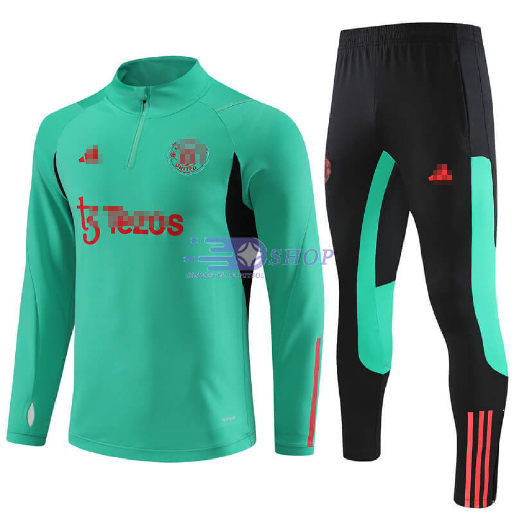 Sudadera de Entrenamiento Manchester United Verde 2023/2024 Kit