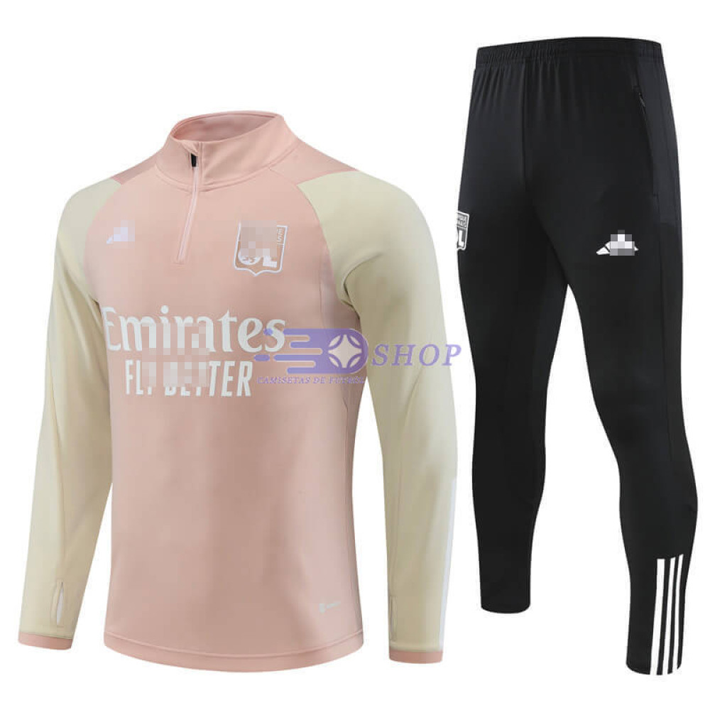 Sudadera de Entrenamiento Olympique De Lyon Rosa 2023/2024 Kit