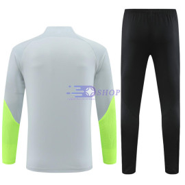 Sudadera de Entrenamiento PSG Gris/Verde Fluorescente 2023/2024 Kit