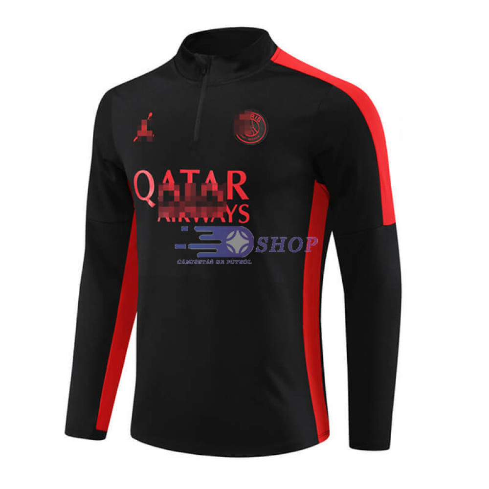 Sudadera de Entrenamiento PSG Negro/Rojo 2023/2024