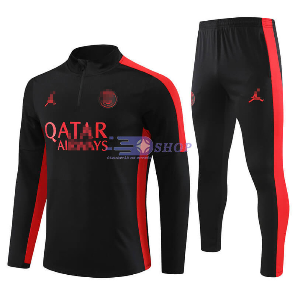 Sudadera de Entrenamiento PSG Negro/Rojo 2023/2024 Kit