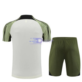 Camiseta de Entrenamiento Barcelona Beige/Verde 2023/2024 Kit